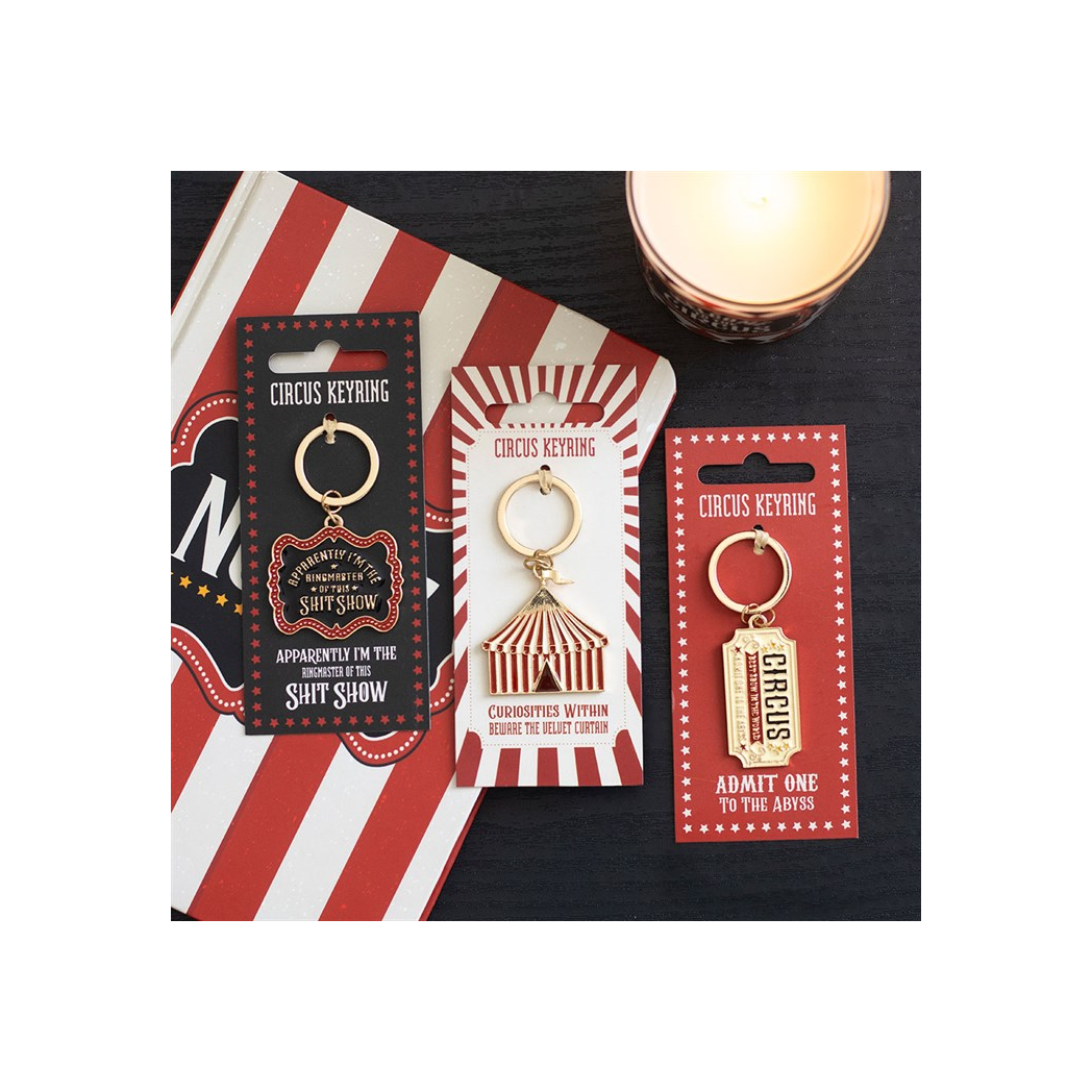Admit One to the Abyss Circus Ticket Keyring