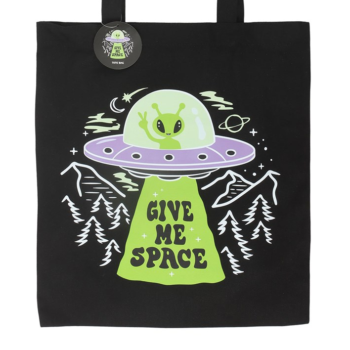 Give Me Space Alien UFO Tote Bag