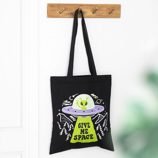 Give Me Space Alien UFO Tote Bag