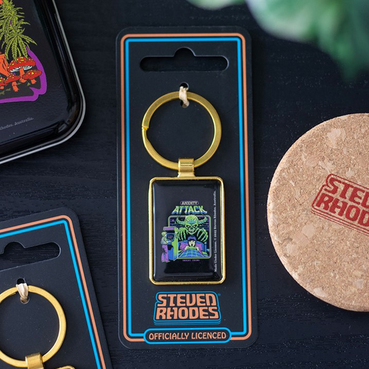 Anxiety Attack Keyring by Steven Rhodes