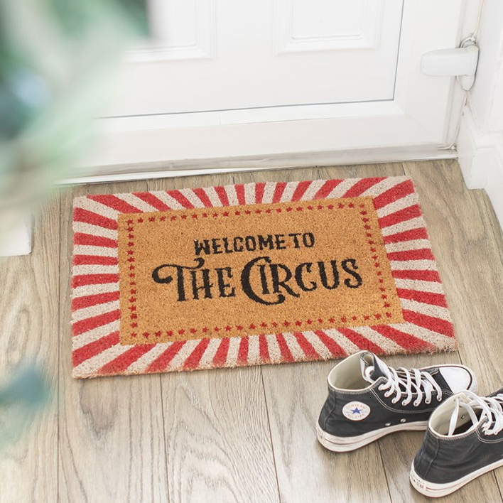 Red Welcome to the Circus Doormat