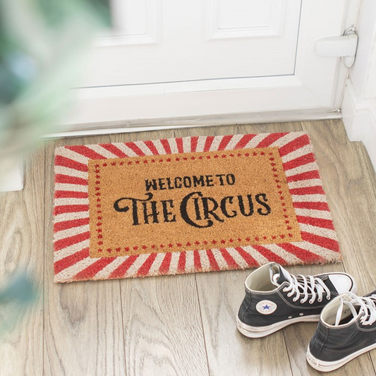 Red Welcome to the Circus Doormat