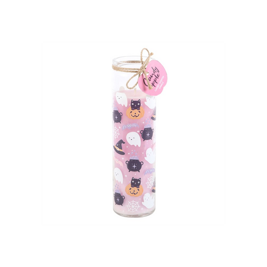 Pastel Halloween Candy Apple Tube Candle