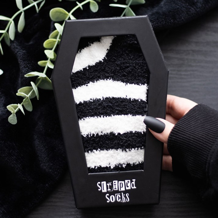Striped Socks in Coffin Gift Box