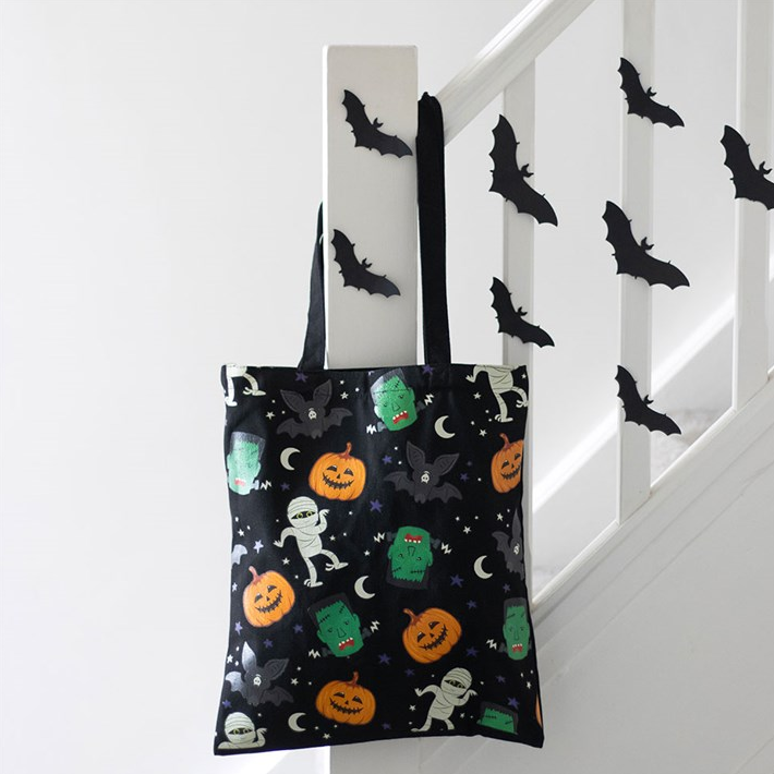 Monster Mash Print Polycotton Tote Bag