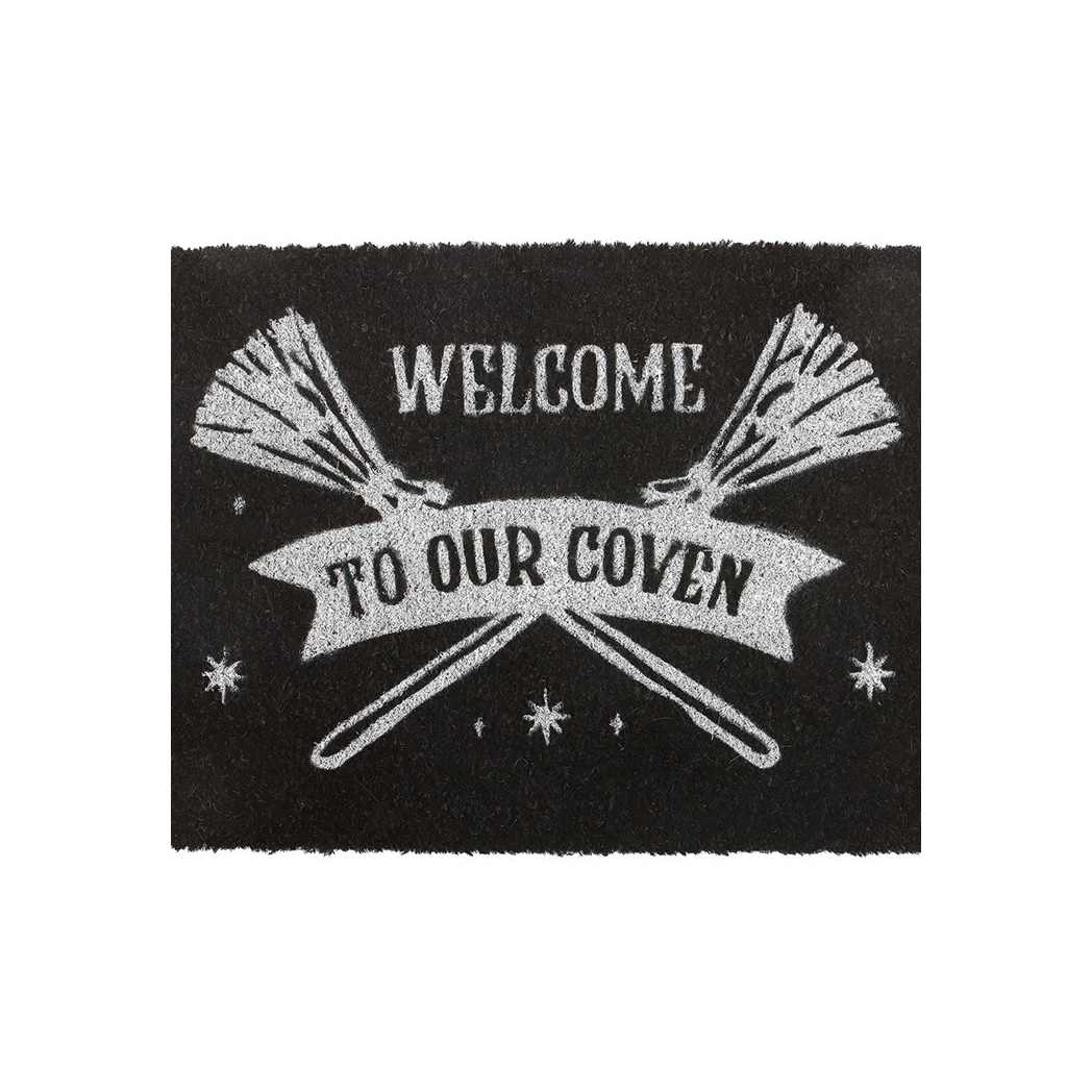 Black Welcome to Our Coven Doormat