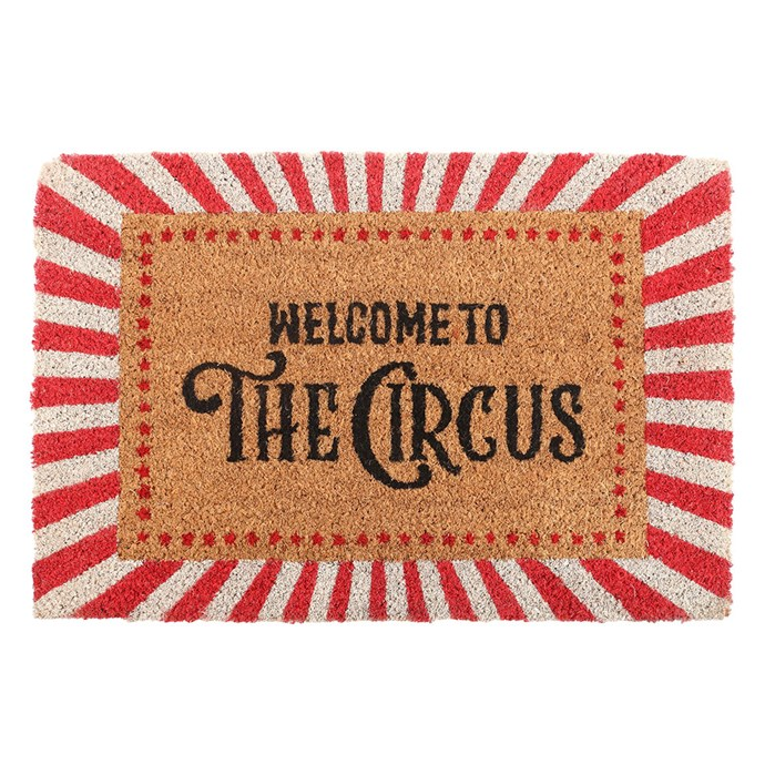 Red Welcome to the Circus Doormat