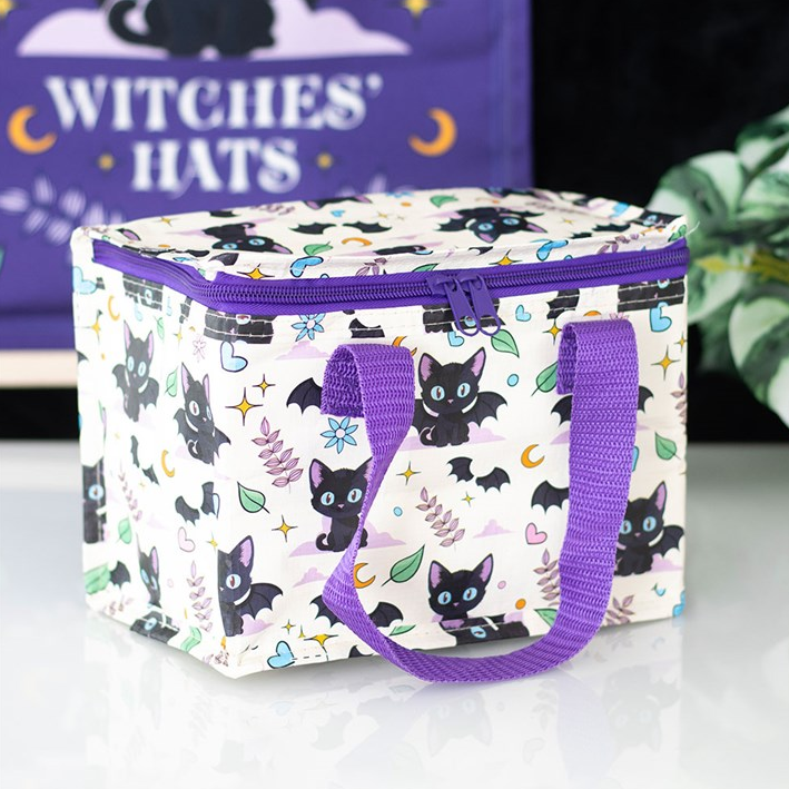Cute and Creepy Cat Print Lunch Bag