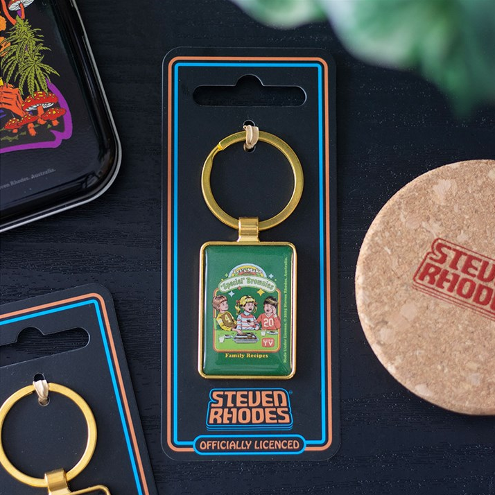 Let's Make Brownies Keyring by Steven Rhodes