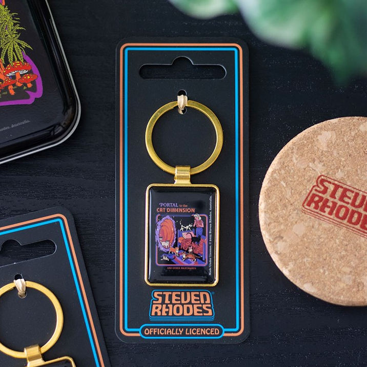 The Cat Dimension Keyring by Steven Rhodes