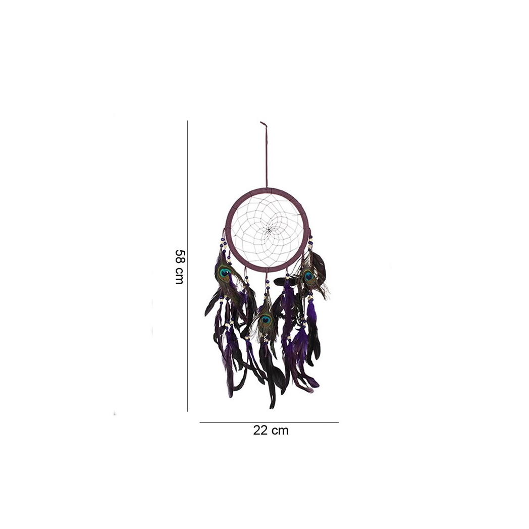 Purple Peacock Feather Dreamcatcher
