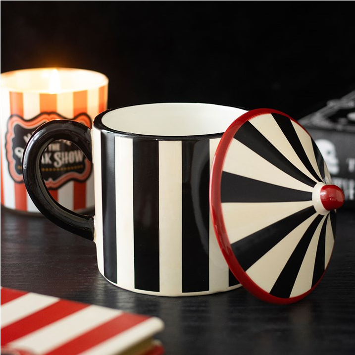 Black Striped Circus Tent Mug