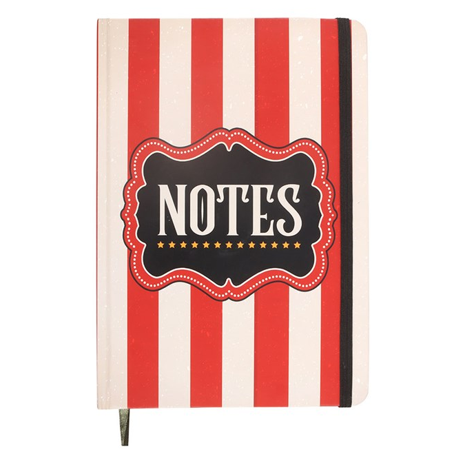 Red Circus Stripe A5 Notebook