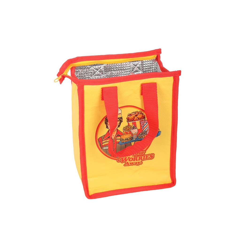 Eat Your Worries Lunch Bag by Steven Rhodes