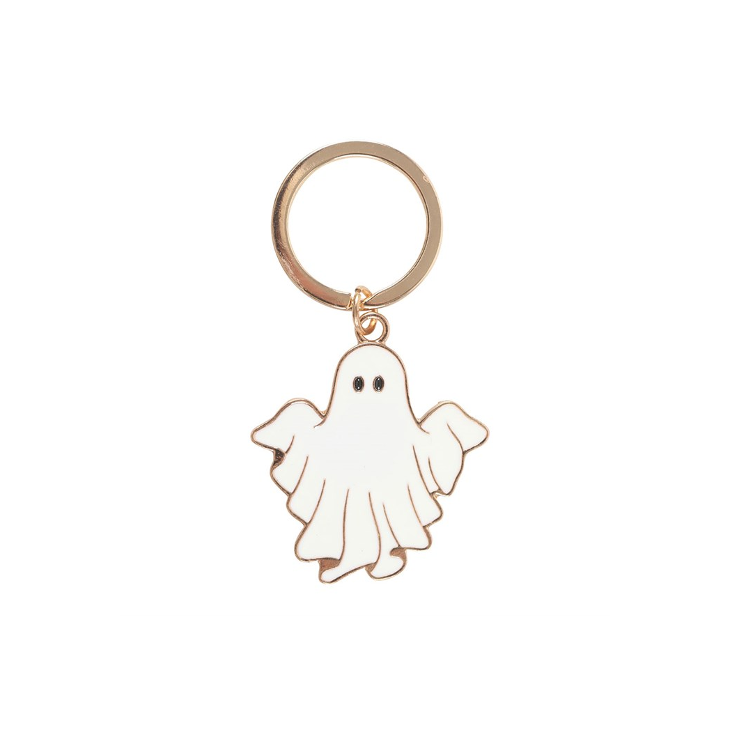 Spooky Season Groovy Ghost Keyring