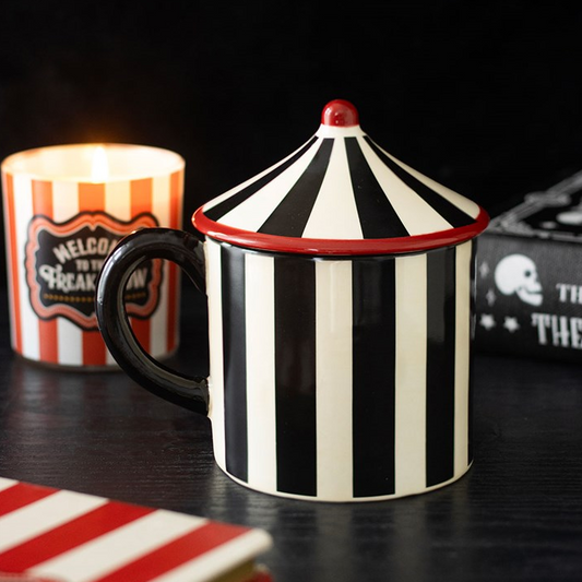 Black Striped Circus Tent Mug