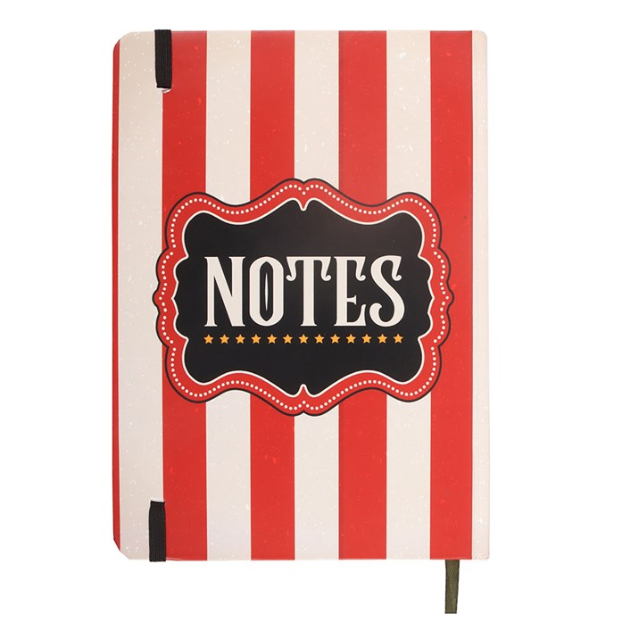 Red Circus Stripe A5 Notebook
