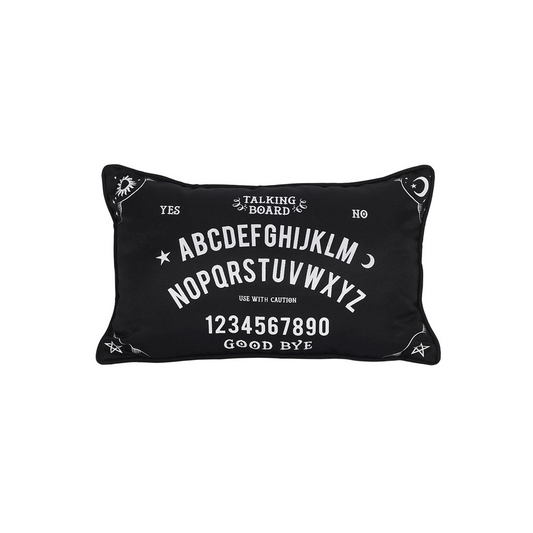 Small Rectangular Black and White Talking Board Cushion