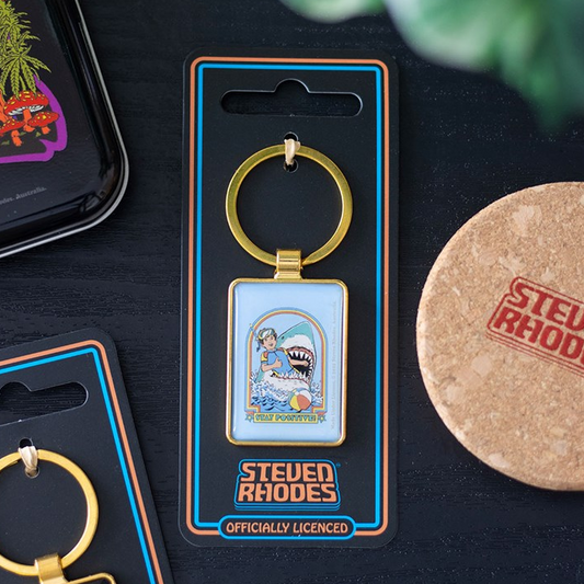 Stay Positive Keyring by Steven Rhodes